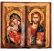 IconsGr Wandbild Ikone von Jesus Christus und Maria, griechisch, christlich, orthodox, Wandmontage für Wohnzimmer