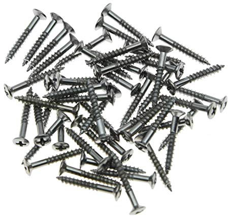 Kaish Schrauben, Chrom, für Humbucker, Tonabnehmerringe, 50 Stück