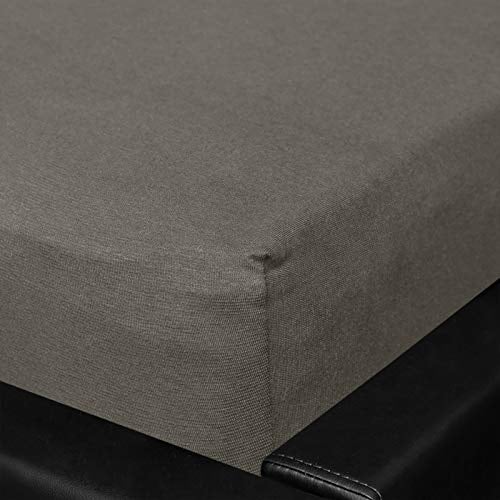 G BETTWARENSHOP Jersey Spannbettlaken Multi-Stretch Taupe, 90x200-100x220 cm