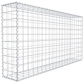 GABIONA Panier de Pierre Gabion carré, Mailles 10 x 10 cm, Profondeur 30 cm, Spirale Fermeture, galvanisé 200 x 100 x 30 cm