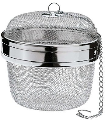 Küchenprofi Gewürzkugel Edelstahl, Teesieb / Gewürzsieb für losen Tee und Gewürze wie Pfeffer, Chili, Zimt und mehr, Gewürzsieb zum Mitkochen, Tee Ei, 10,5 cm