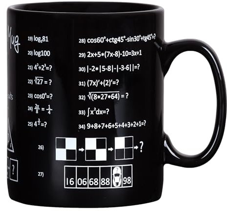 Froster Becher für Genie, Schwarze Tasse 300 ml, Mathematiker Geschenk