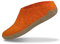 GLERUPS Slip On Hausschuhe Damen und Herren (Größe 4) | Orange Unisex Slipper aus Wolle mit Ledersohle