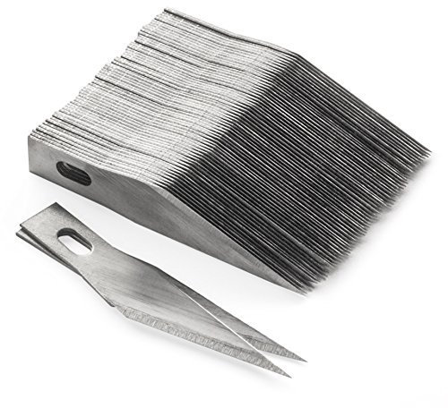 100 Lames de rechange scalpel - de Washati® - pour les poignées de scalpel et le couteau de précision