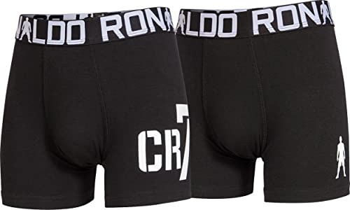 CR7 CRISTIANO RONALDO Jungen Enganliegende Boxershorts Line Trunk 2-Pack
