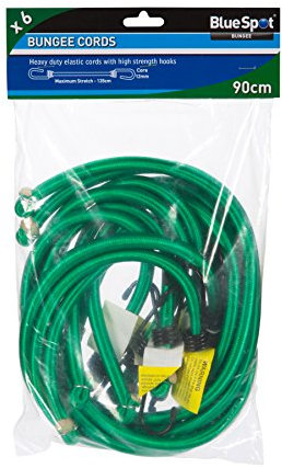 Blue Spot 45457 Spanngurt/Gummiseil, 90 cm x 12 mm, 6-teiliges Set