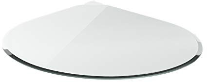 Funkenschutzplatte G13 Tropfen 6 mm x 1250 mm x 1250 mm mit 18mm Facette und Dichtlippe Glasplatte Bodenplatte Kaminplatte Funkenschutz Ofenplatte Kaminglas