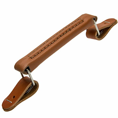Langlauf Schuhbedarf Echt Leder Taschengriff Nr. 44 aus hochwertigem Leder (Auswahl) Mappengriff Koffergriff - Vintage Ledergriff (Hellbraun)