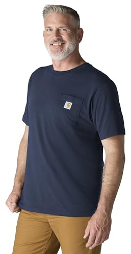 Carhartt Men's Iconic K87 Pocket T-Shirt, Navy, 4X-Large