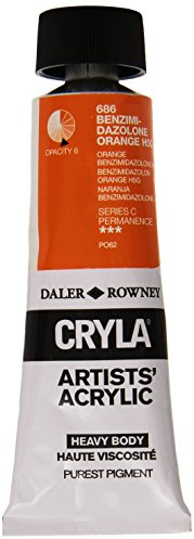 Daler-Rowney Cryla Acrylic 75 ml Benzimidazol Orange, Professional Artists