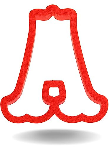 CookieCutterCom - Stampino per biscotti a forma di lettera A, 10,2 cm, realizzato a mano negli Stati Uniti, in plastica stampata in 3D