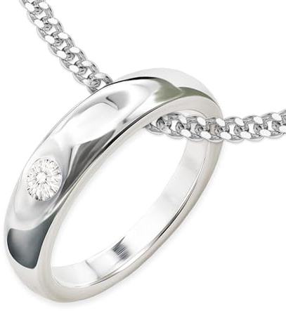 CLEVER SCHMUCK Taufkette Silber mit Zirkonia weiß + Panzerkette 36 cm STERLING 925 Taufgeschenk für Mädchen & Junge im Etui weiß