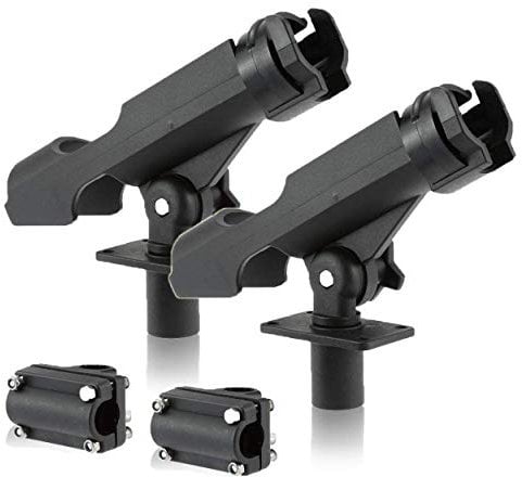 Adjustable Fishing Boat Rods Holder 360 Degree Fishing Pole Rod Racks with Large Clamp Folding Holder(RH40-2PCS)