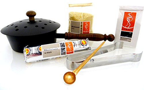 Fumaga - 6- teiliges Räucherset »Rauhnacht« 30 g mit Räucherpfanne „Pascha“