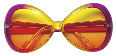 W WIDMANN MILANO Party Fashion - Brille Sugar Babe, Partybrille für Hippie, Reggae Festivals, 60er Jahre Mottoparty