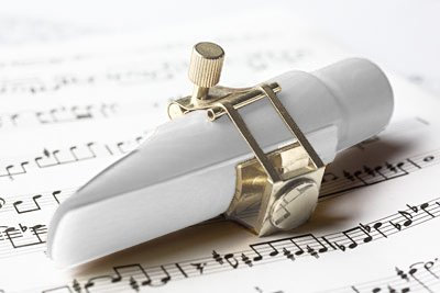 Francois Louis legatura sax alto Pure Brass XL Silver con cap