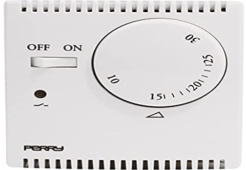 Perry 1TG TEG132 Termostato da parete ad espansione di gas color bianco con spia Led