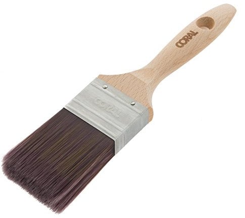 Coral 31703 Classic Paint Brush with a Fine Synthetic Bristle Paintbrush Head and Wooden Handle 2 inch, Yellow