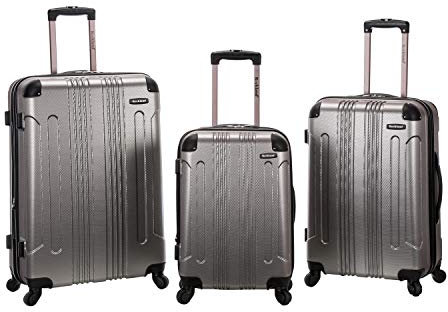 Rockland London Hardside Spinner Rad Gepäck, Silber, 3-Piece Set (20/24/28), London Hartschalen-Koffer mit Drehrad