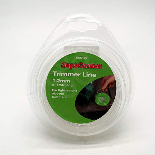 SupaGarden 15m in resistente nylon decespugliatore filo duro taglio 1,2 MM