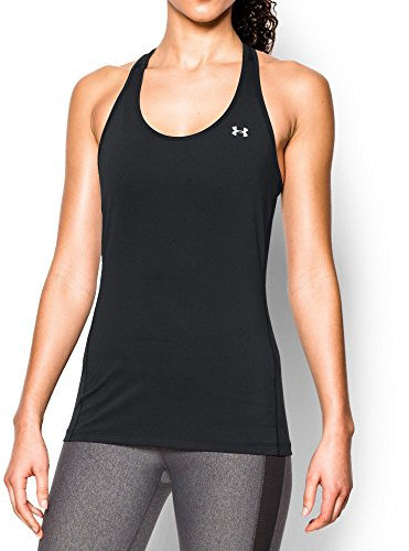 Under Armour Hg Armour Racer Women's Tank, Black / Metallic Silver (001), Small