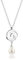 Nenalina Damen Halskette und Spiral Anhänger mit Muschelperle weiß in Tropfenform, Kette für Frauen mit Schmuck Perlanhänger, 80 cm Lange Damenkette 925 Sterling Silber, Brautschmuck, KAS-186