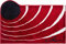 Grund COLANI Exklusiver Designer Badteppich 100% Polyacryl, ultra soft, rutschfest, ÖKO-TEX-zertifiziert, 5 Jahre Garantie, Colani 2, Badematte 60x100 cm, rot