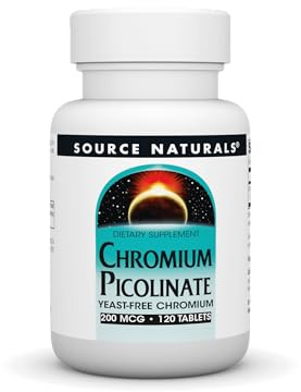 Source Naturals Chromium Picolinate 200 Mcg Tablet, 120 Count