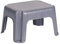 Rubbermaid Einstufiger Hocker, Biskuit, hält bis zu 90 kg, ideal für Zuhause, Büro, Garage, robuster Tritthocker, FG275300CYLND, 18 cm Höhe, Grau