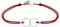 LES POULETTES BIJOUX - Bracelet Lien Argent 925 Anneaux Toi et Moi - Classics - Rouge