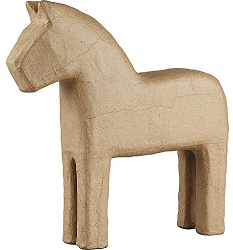 Creativ 510710 24.5 cm Papier Mache Horse, Beige