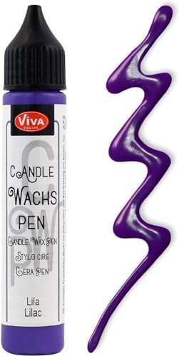 Viva Decor Wachs Pen 28ml (Violett) Premium Candle Liner & Wax-Pen - Ideal für individuelle Kerzengestaltung - Hochwertiger Wachs-Stift zum Anmalen, Verzieren & Personalisieren