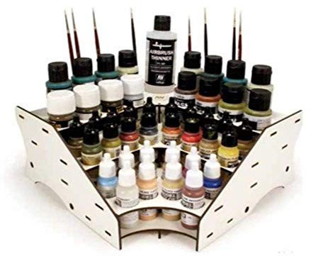 Vallejo Corner Module Paint Stand,Silver