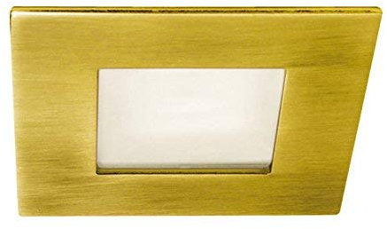 Lampenlux Einbaustrahler Spot eckig gold Milchglas 7.3cm 12V G4 rostfrei Einbauleuchte Einbaulampe Einbauspot Spot Strahler Punktstrahler Aluminium Downlight Down Deckeneinbaustrahler