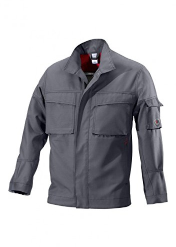 BP 1787-555-53-48/50l Arbeitsjacke, Stehkragen, verdeckter Frontreißverschluss, 295,00 g/m² Stoffmischung, dunkelgrau/schwarz, 48/50l