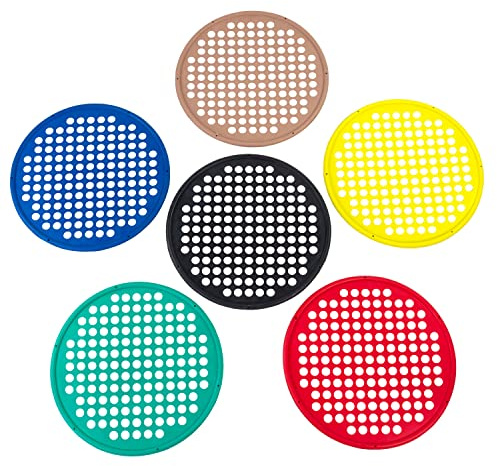Cando plyometrisk vikt boll (flera färger och storlekar), 14 Latex-Free, Set (Tan, Yellow, Red, Green, Blue, Black), 1