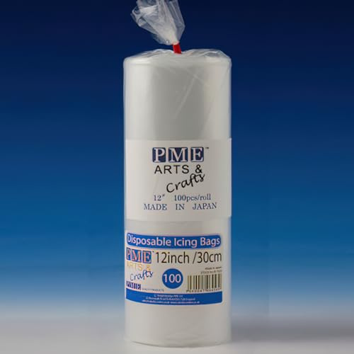 PME IB1023 Einweg-Glasurbeutel, 30 cm, 100 Stück, Kunststoff, Transparent, cm, 20 x 0.1 x 30 cm, 100 Einheiten