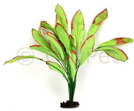 Aqua One Silk Aquarium Plant Amazon Red and Green 40cm