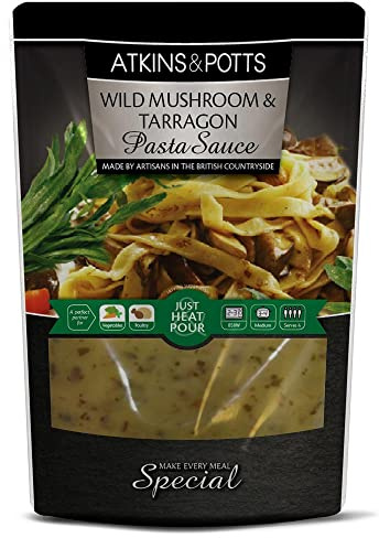 Atkins & Potts Wild Mushroom and Tarragon Pasta Sauce, 350 g