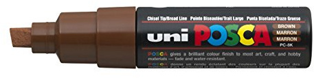 Uni : Posca Marker : PC-8K : Chisel Tip : 8mm : Brown
