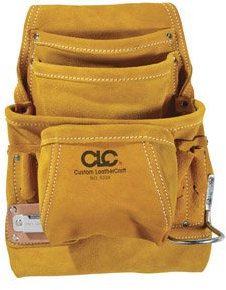 CLC 7.75 in. W x 16 in. H Leather Tool Pouch 10 pocket Tan 1 pc.