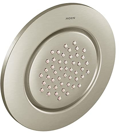 Moen Mosaic Brushed Nickel Round Single-Function Body Spray, Valve Required, TS1322BN