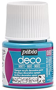 Pébéo 204080 Déco Acrylique Mat 1 Flacon Bleu Caraïbe 45 ml