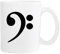 Mister Merchandise Kaffeetasse Bass Bassist Bassschlüssel Teetasse Becher, Farbe: Weiß