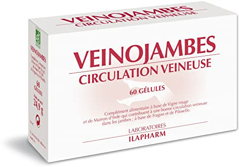 Laboratoires Ilapharm - VEINOJAMBES - Plantes - CIRCULATION VEINEUSE - Boîte de 60 gélules bio