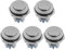 Mintice 5 X 16mm Hochkopf KFZ Auto Boot Kippschalter Druckschalter Schalter Drucktaster Druckknopf 250V 3A Metall Momentane