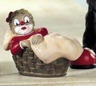 GILDE Clown Mädchen im Korb Sonderpreis !!!