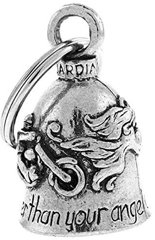 Guardian Bell Campanello da motociclista con scritta Never Ride Faster Then Your Angel Can Fly Guardian Biker Bell (1), SG_B00H3OC7CA_US, Peltro, Nessuna pietra preziosa