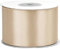 Satinband 50mm x 25m Rolle - FARBAUSWAHL in 3/6/12/18/25/38/50/75/100mm - farbecht & waschbar - Schleifenband für Hochzeit - Geschenkband zum Verpacken Dekorieren Basteln - Beige 835