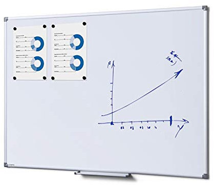 Whiteboard 90 x 120 cm kratzfest Emaill Magnettafel Wandtafel Schreibtafel
